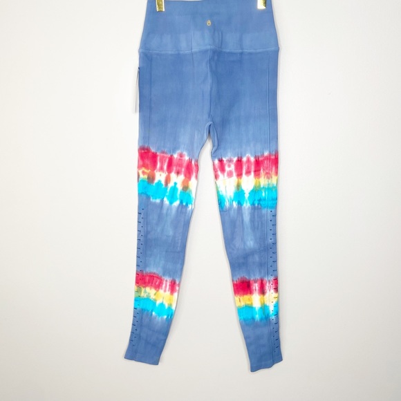 SOLD Spiritual Gangster Self Love Blue Tie Dye Leggings - Picture 3 of 8